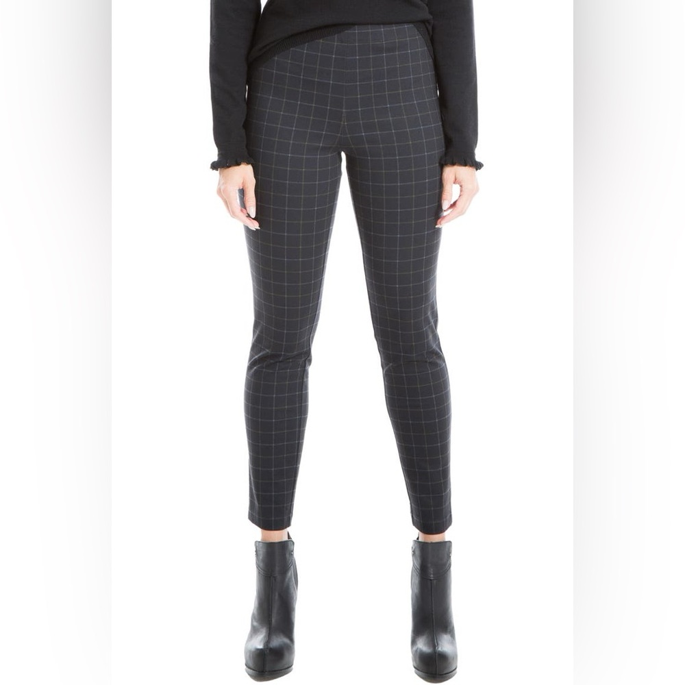 Max Studio Pinstripe High Waisted Ankle Crop Leggings XS